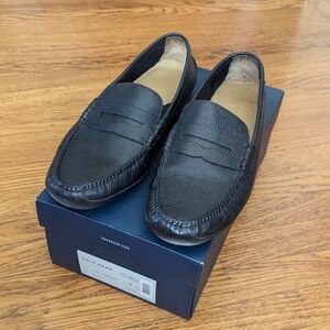 Cole Haan black leather Grant Canoe Penny Loafers - Men's 11